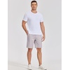 image:imageCOOFANDY Mens Casual Shorts 9 Elastic Waist Chino Shorts Lightweight Summer Dress Shorts with PocketsLight Grey