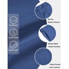 image:imageCOOFANDY Mens Casual Shorts 9 Flat Front Elastic Waist Linen Dress Shorts Lightweight Summer Outfits with PocketsBlue