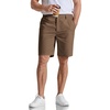image:imageCOOFANDY Mens Casual Shorts 9 Flat Front Elastic Waist Linen Dress Shorts Lightweight Summer Outfits with PocketsBrown