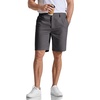 image:imageCOOFANDY Mens Casual Shorts 9 Flat Front Elastic Waist Linen Dress Shorts Lightweight Summer Outfits with PocketsDark Gray