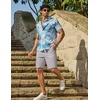 image:imageCOOFANDY Mens Casual Shorts 9 Flat Front Elastic Waist Linen Dress Shorts Lightweight Summer Outfits with PocketsLight Gray