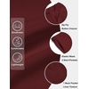 image:imageCOOFANDY Mens Casual Shorts 9 Flat Front Elastic Waist Linen Dress Shorts Lightweight Summer Outfits with PocketsMaroon