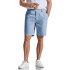 image:imageCOOFANDY Mens Casual Shorts 9 Flat Front Elastic Waist Linen Dress Shorts Lightweight Summer Outfits with PocketsSky Blue