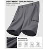 image:imageCOOFANDY Mens Casual Shorts 9 Lightweight Cargo Shorts for Golf Hiking Work Fishing with 5 PocketsDark Gray