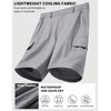 image:imageCOOFANDY Mens Casual Shorts 9 Lightweight Cargo Shorts for Golf Hiking Work Fishing with 5 PocketsLight Gray