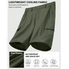 image:imageCOOFANDY Mens Casual Shorts 9 Lightweight Cargo Shorts for Golf Hiking Work Fishing with 5 PocketsOlive Green