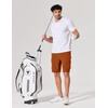 image:imageCOOFANDY Mens Casual Shorts 9 Lightweight Cargo Shorts for Golf Hiking Work Fishing with 5 PocketsOrange