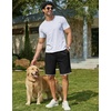 image:imageCOOFANDY Mens Casual Shorts Cotton Drawstring 79 inch Waffle Shorts Stretch Elastic Waist Summer Beach Lounge Sweat ShortsAblack