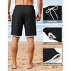 image:imageCOOFANDY Mens Casual Shorts Cotton Drawstring 79 inch Waffle Shorts Stretch Elastic Waist Summer Beach Lounge Sweat ShortsAblack