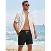 image:imageCOOFANDY Mens Casual Shorts Cotton Drawstring 79 inch Waffle Shorts Stretch Elastic Waist Summer Beach Lounge Sweat ShortsAblack