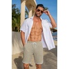 image:imageCOOFANDY Mens Casual Shorts Cotton Drawstring 79 inch Waffle Shorts Stretch Elastic Waist Summer Beach Lounge Sweat ShortsApricot