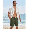 image:imageCOOFANDY Mens Casual Shorts Cotton Drawstring 79 inch Waffle Shorts Stretch Elastic Waist Summer Beach Lounge Sweat ShortsArmy Green