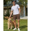 image:imageCOOFANDY Mens Casual Shorts Cotton Drawstring 79 inch Waffle Shorts Stretch Elastic Waist Summer Beach Lounge Sweat ShortsBrown