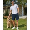 image:imageCOOFANDY Mens Casual Shorts Cotton Drawstring 79 inch Waffle Shorts Stretch Elastic Waist Summer Beach Lounge Sweat ShortsDark Blue