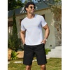 image:imageCOOFANDY Mens Casual Shorts Cotton Drawstring 9 inch Chino Shorts Stretch Elastic Waist Summer Beach Golf ShortsAblack