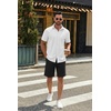 image:imageCOOFANDY Mens Casual Shorts Cotton Drawstring 9 inch Chino Shorts Stretch Elastic Waist Summer Beach Golf ShortsAblack