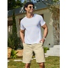 image:imageCOOFANDY Mens Casual Shorts Cotton Drawstring 9 inch Chino Shorts Stretch Elastic Waist Summer Beach Golf ShortsBeige