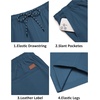 image:imageCOOFANDY Mens Casual Shorts Cotton Drawstring 9 inch Chino Shorts Stretch Elastic Waist Summer Beach Golf ShortsBlue