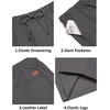 image:imageCOOFANDY Mens Casual Shorts Cotton Drawstring 9 inch Chino Shorts Stretch Elastic Waist Summer Beach Golf ShortsDark Grey