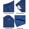 image:imageCOOFANDY Mens Casual Shorts Cotton Drawstring 9 inch Chino Shorts Stretch Elastic Waist Summer Beach Golf ShortsDenim Blue