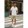 image:imageCOOFANDY Mens Casual Shorts Cotton Drawstring 9 inch Chino Shorts Stretch Elastic Waist Summer Beach Golf ShortsLight Coffee