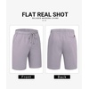 image:imageCOOFANDY Mens Casual Shorts Cotton Drawstring 9 inch Chino Shorts Stretch Elastic Waist Summer Beach Golf ShortsLight Grey