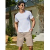 image:imageCOOFANDY Mens Casual Shorts Cotton Drawstring 9 inch Chino Shorts Stretch Elastic Waist Summer Beach Golf ShortsLight Khaki
