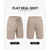 image:imageCOOFANDY Mens Casual Shorts Cotton Drawstring 9 inch Chino Shorts Stretch Elastic Waist Summer Beach Golf ShortsLight Khaki