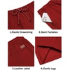 image:imageCOOFANDY Mens Casual Shorts Cotton Drawstring 9 inch Chino Shorts Stretch Elastic Waist Summer Beach Golf ShortsRed