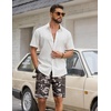 image:imageCOOFANDY Mens Casual Shorts Cotton Drawstring Elastic Waist Lightweight 9 Chino Golf Shorts Summer Beach ShortsCamouflage 1