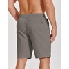 image:imageCOOFANDY Mens Casual Shorts Cotton Drawstring Elastic Waist Lightweight 9 Chino Golf Shorts Summer Beach ShortsDark Grey