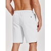 image:imageCOOFANDY Mens Casual Shorts Cotton Drawstring Elastic Waist Lightweight 9 Chino Golf Shorts Summer Beach ShortsWhite