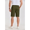 image:imageCOOFANDY Mens Casual Shorts Cotton Elastic Waist Drawstring Shorts Lightweight Summer Beach ShortsAarmy Green