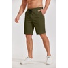 image:imageCOOFANDY Mens Casual Shorts Cotton Elastic Waist Drawstring Shorts Lightweight Summer Beach ShortsAarmy Green