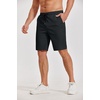 image:imageCOOFANDY Mens Casual Shorts Cotton Elastic Waist Drawstring Shorts Lightweight Summer Beach ShortsAblack