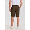 image:imageCOOFANDY Mens Casual Shorts Cotton Elastic Waist Drawstring Shorts Lightweight Summer Beach ShortsAbrown