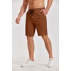 image:imageCOOFANDY Mens Casual Shorts Cotton Elastic Waist Drawstring Shorts Lightweight Summer Beach ShortsAbrown2