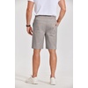 image:imageCOOFANDY Mens Casual Shorts Cotton Elastic Waist Drawstring Shorts Lightweight Summer Beach ShortsAlight Grey