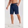 image:imageCOOFANDY Mens Casual Shorts Cotton Elastic Waist Drawstring Shorts Lightweight Summer Beach ShortsAnavy Blue