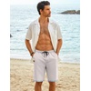 image:imageCOOFANDY Mens Casual Shorts Cotton Elastic Waist Drawstring Shorts Lightweight Summer Beach ShortsApat1