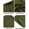 image:imageCOOFANDY Mens Casual Shorts Cotton Elastic Waist Drawstring Shorts Lightweight Summer Beach ShortsArmy Green