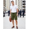 image:imageCOOFANDY Mens Casual Shorts Cotton Elastic Waist Drawstring Shorts Lightweight Summer Beach ShortsArmy Green