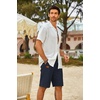 image:imageCOOFANDY Mens Casual Shorts Cotton Elastic Waist Drawstring Shorts Lightweight Summer Beach ShortsAroyal Blue