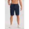 image:imageCOOFANDY Mens Casual Shorts Cotton Elastic Waist Drawstring Shorts Lightweight Summer Beach ShortsAroyal Blue