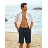 image:imageCOOFANDY Mens Casual Shorts Cotton Elastic Waist Drawstring Shorts Lightweight Summer Beach ShortsAroyal Blue
