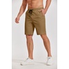 image:imageCOOFANDY Mens Casual Shorts Cotton Elastic Waist Drawstring Shorts Lightweight Summer Beach ShortsAturmeric