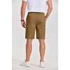 image:imageCOOFANDY Mens Casual Shorts Cotton Elastic Waist Drawstring Shorts Lightweight Summer Beach ShortsAturmeric