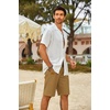 image:imageCOOFANDY Mens Casual Shorts Cotton Elastic Waist Drawstring Shorts Lightweight Summer Beach ShortsAturmeric