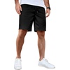 image:imageCOOFANDY Mens Casual Shorts Cotton Elastic Waist Drawstring Shorts Lightweight Summer Beach ShortsBlack