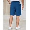 image:imageCOOFANDY Mens Casual Shorts Cotton Elastic Waist Drawstring Shorts Lightweight Summer Beach ShortsBlue